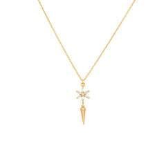 Taşlı Çiçek Kolye