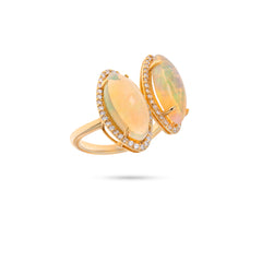 Markiz Çift Opal Yüzük