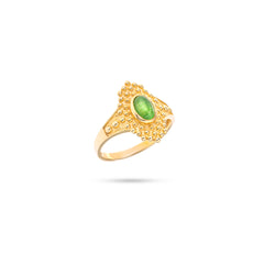 14 Ayar Sarı Altın Verde Aura Yüzük