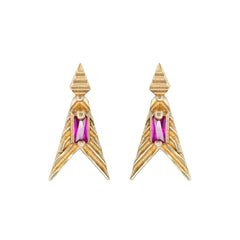 Kırmızı Baget Ok Küpe