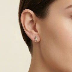 Yuvalı Taşlı Küpe